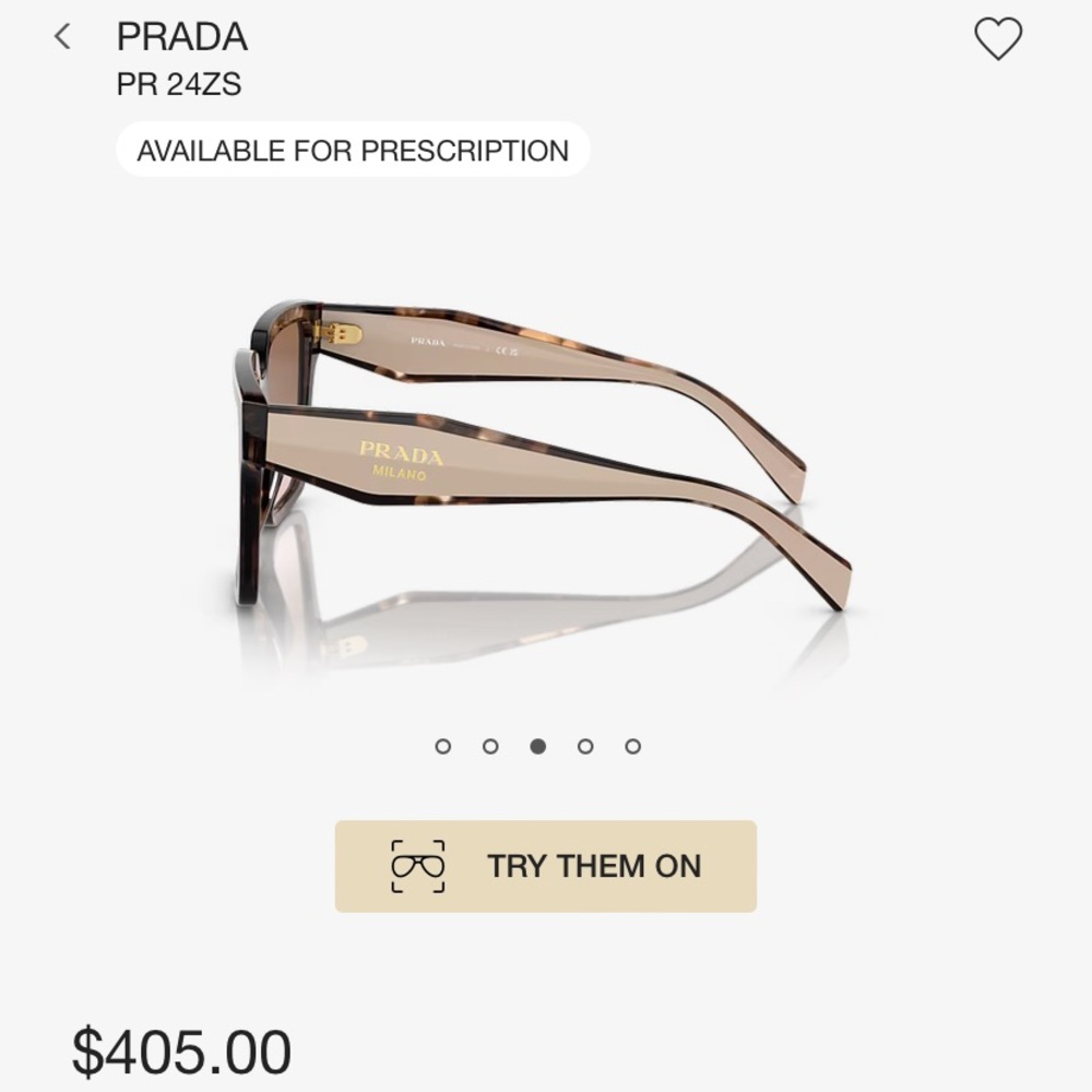 PRADA PR 24ZS TRT SHN BRN G sunglasses - Picture 5 of 16
